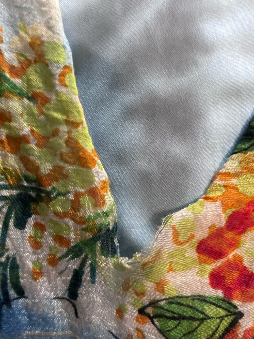 Colorful Coastal Mediterranean Floral Landscape Halter Dress M - Picture 6 of 7